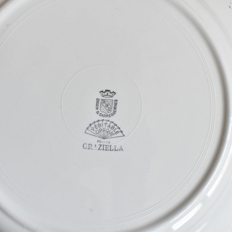 Vintage Plate Digoin & Sarreguemines Graziella D