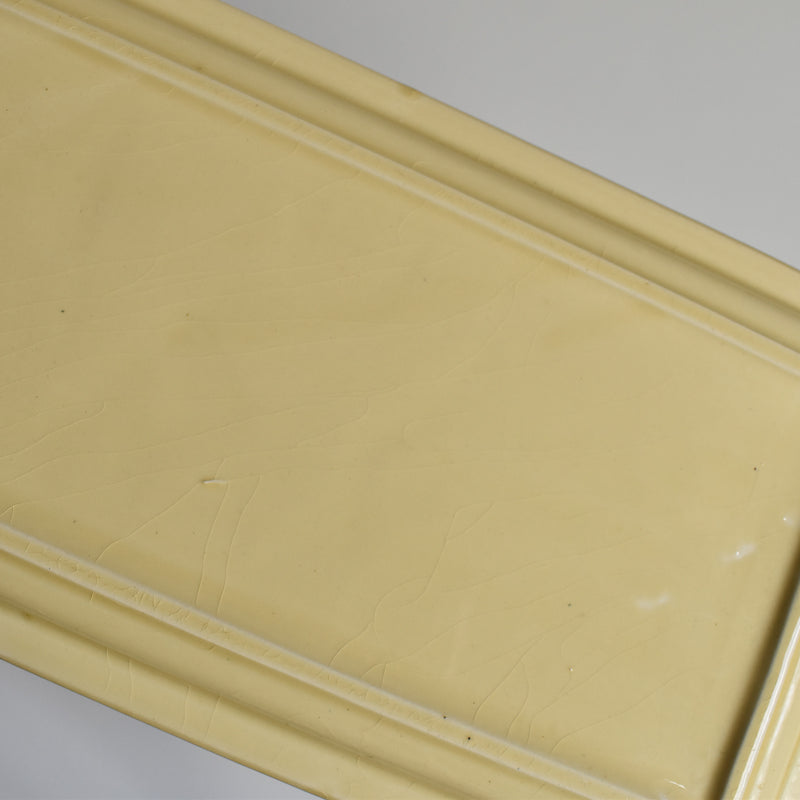 Vintage rectangular cake platter, kiln unknown