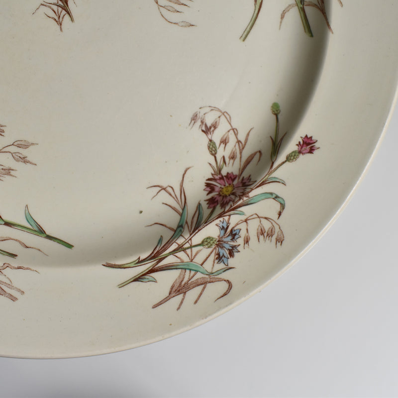 Antique Round Platter K&G Luneville Bleuet
