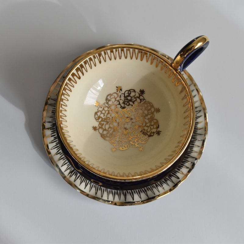 ア.ドラサンヴァル A.Dressinval コーヒーカップ＆ソーサー Dark Blue