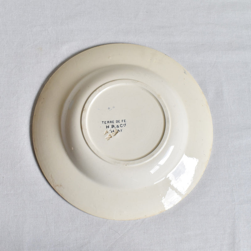 Antique Deep Plate HB&Cie Gagny C