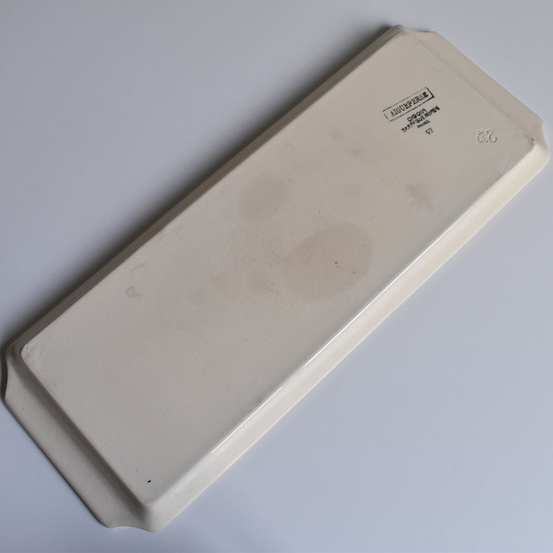 Vintage Rectangular Cake Platter, Digoin & Sarreguemines, Aigueperse