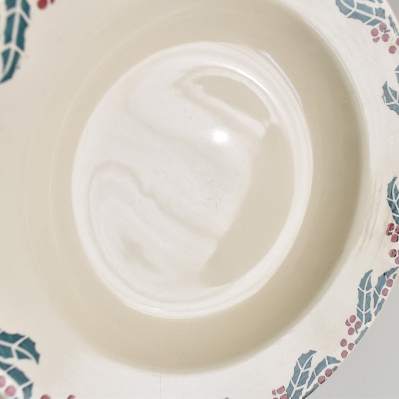 Vintage Deep Plate Digoin & Sarreguemines Houx (Holly) C