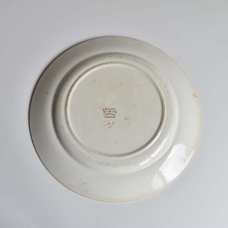 Antique Plate K&G Lunéville Bleuet