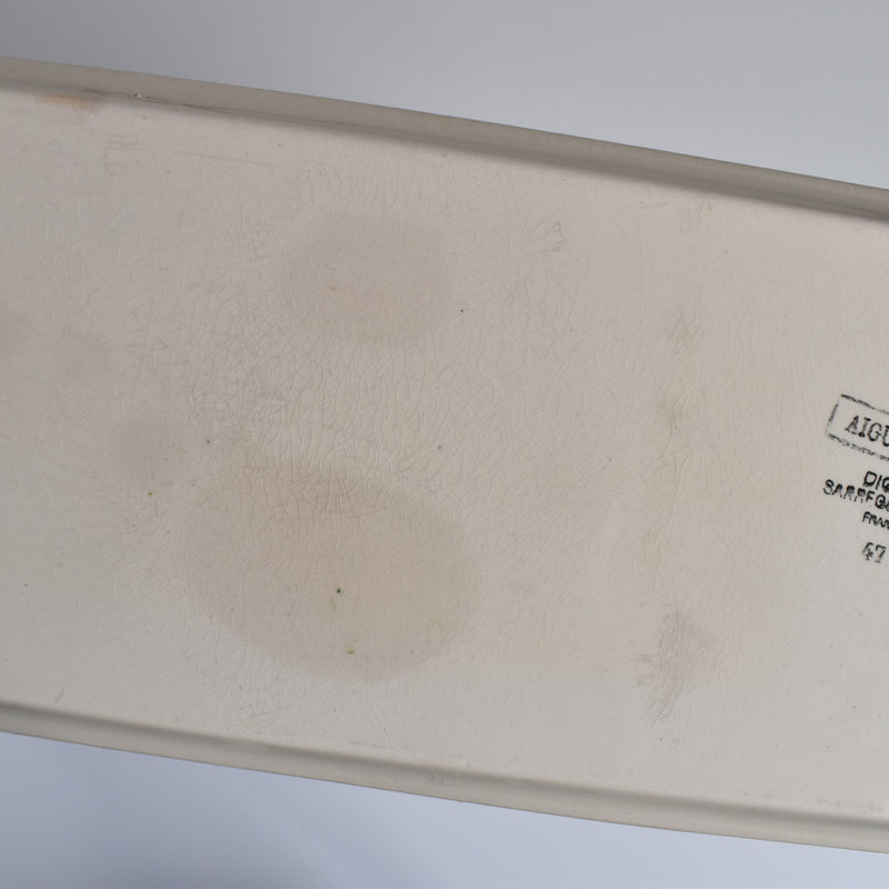 Vintage Rectangular Cake Platter, Digoin & Sarreguemines, Aigueperse
