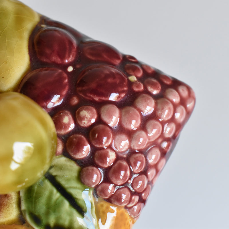 Vintage Barbotine Jam Pot Digoin & Sarreguemines Fruits