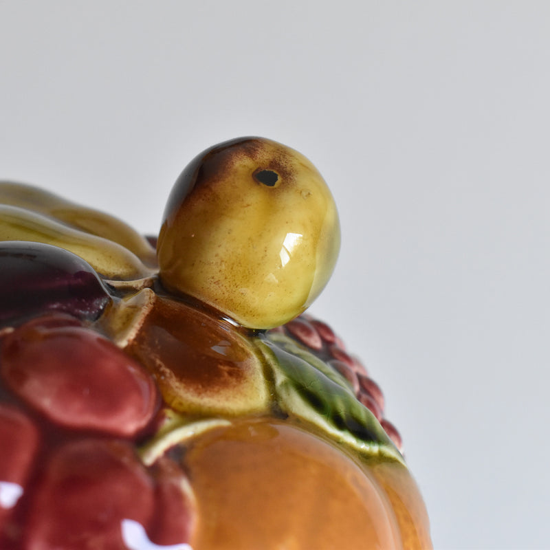 Vintage Barbotine Jam Pot Digoin & Sarreguemines Fruits
