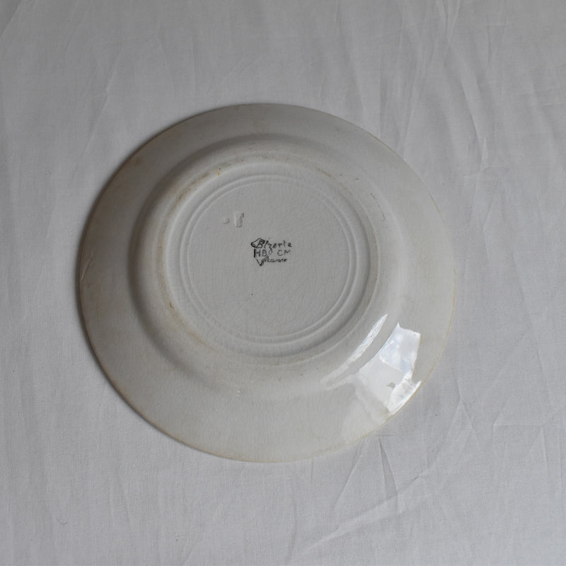 Vintage Dessert Plate HBCM (Creil et Montereau) Bizerte C