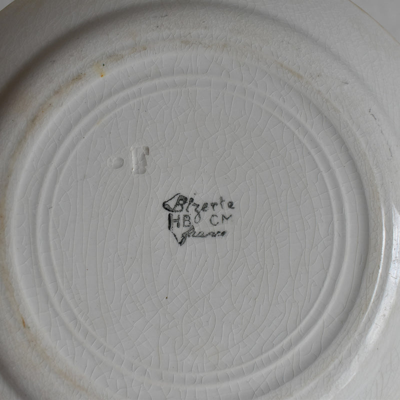 Vintage Dessert Plate HBCM (Creil et Montereau) Bizerte C