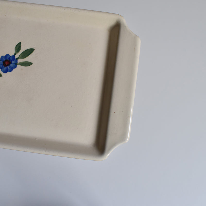Vintage Rectangular Cake Platter, Digoin & Sarreguemines, Aigueperse