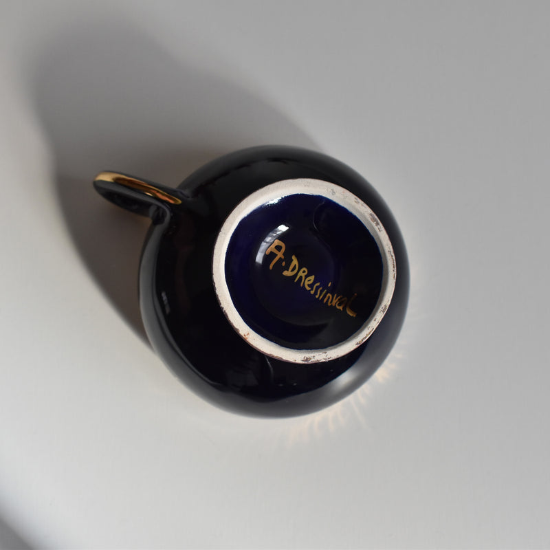 ア.ドラサンヴァル A.Dressinval コーヒーカップ＆ソーサー Dark Blue