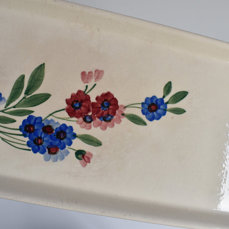 Vintage Rectangular Cake Platter, Digoin & Sarreguemines, Aigueperse