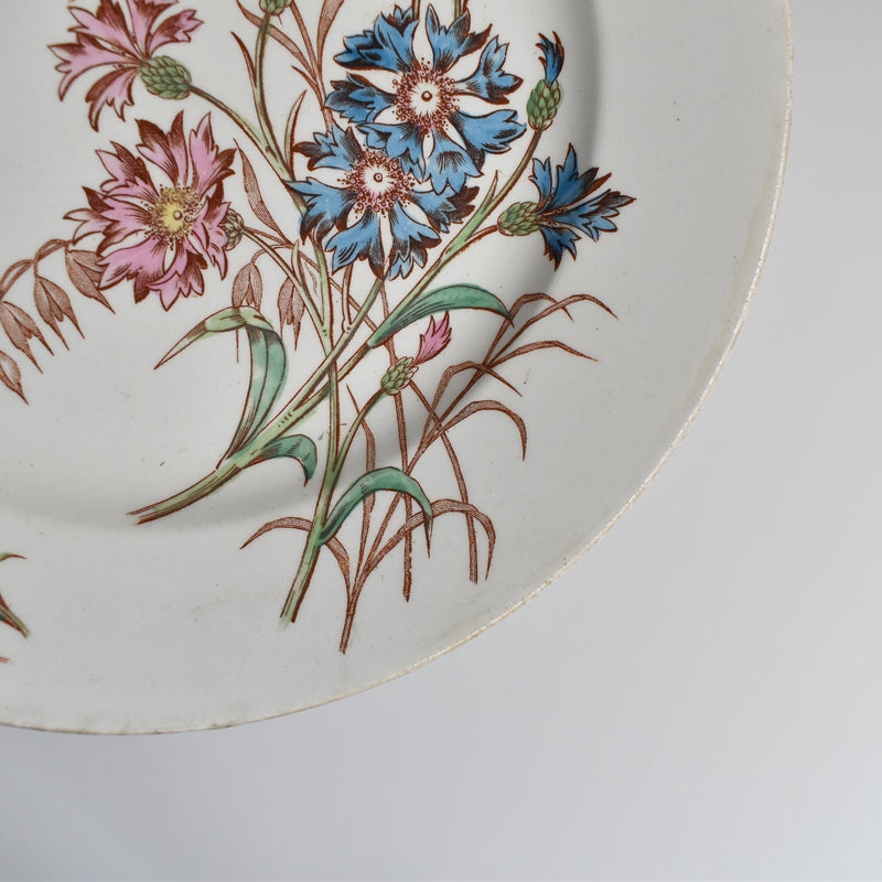 Antique Plate K&G Lunéville Bleuet