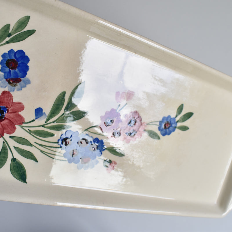 Vintage Rectangular Cake Platter, Digoin & Sarreguemines, Aigueperse