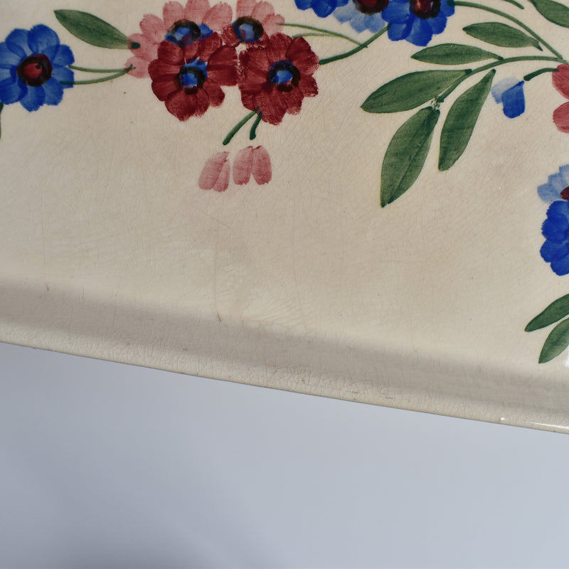 Vintage Rectangular Cake Platter, Digoin & Sarreguemines, Aigueperse