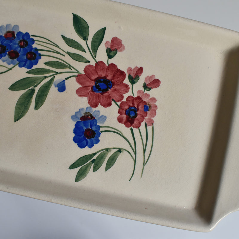 Vintage Rectangular Cake Platter, Digoin & Sarreguemines, Aigueperse