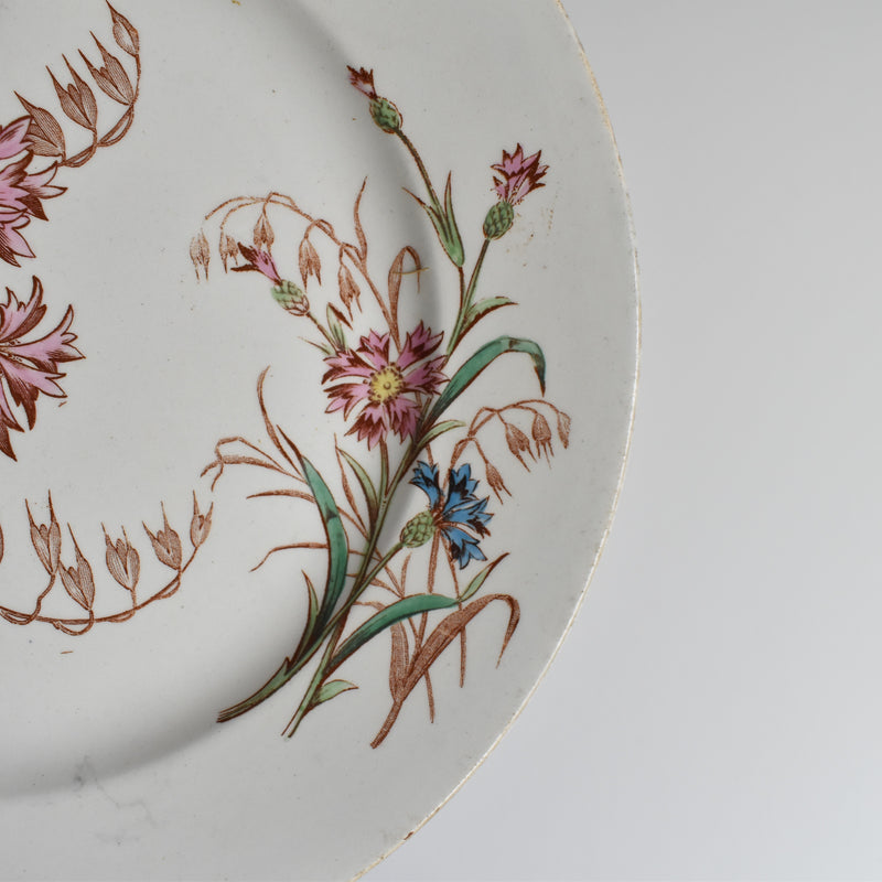 Antique Plate K&G Lunéville Bleuet