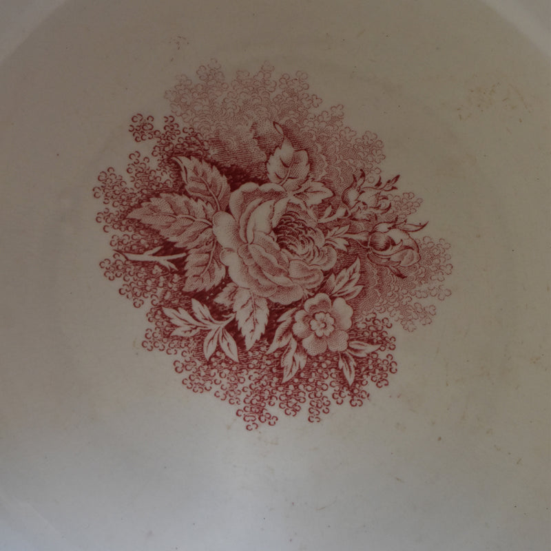 Antique Pot U&C Sarreguemines Jardinière (Red)