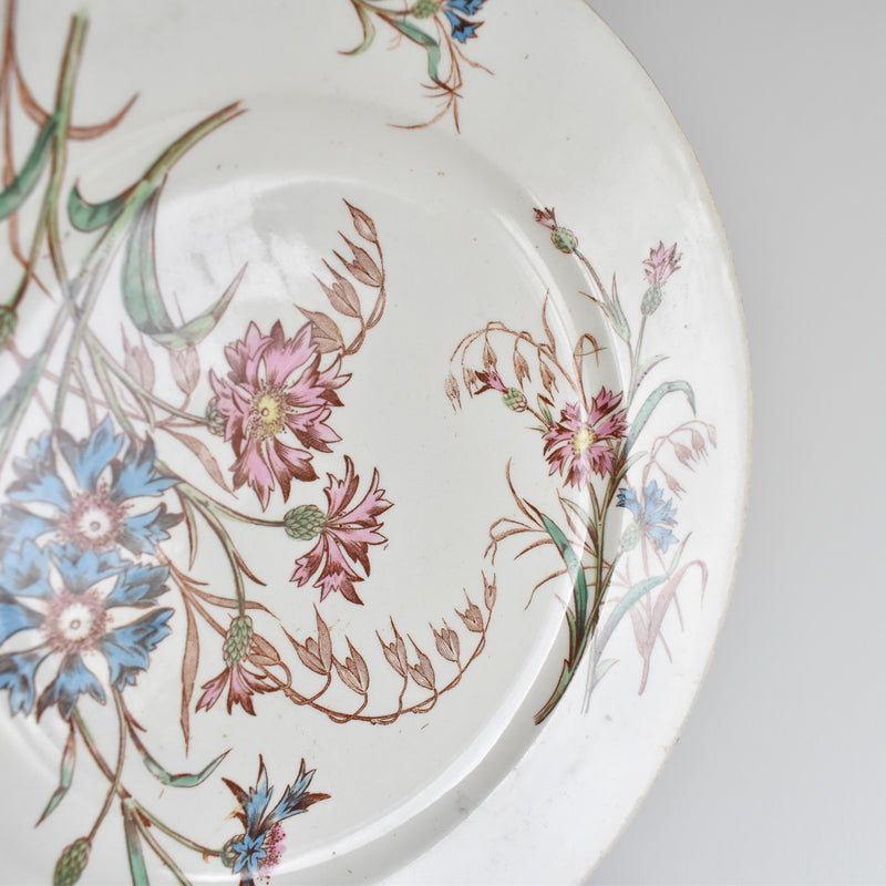 Antique Plate K&G Lunéville Bleuet