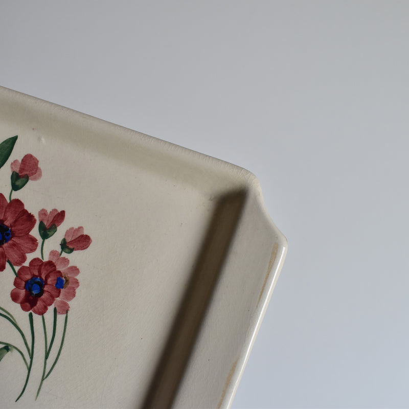 Vintage Rectangular Cake Platter, Digoin & Sarreguemines, Aigueperse