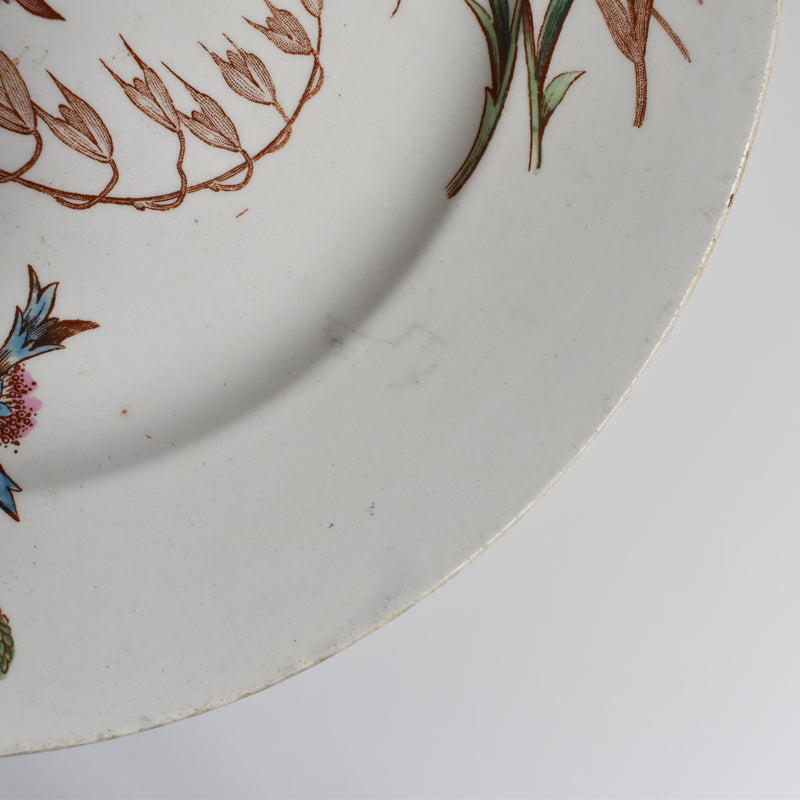 Antique Plate K&G Lunéville Bleuet