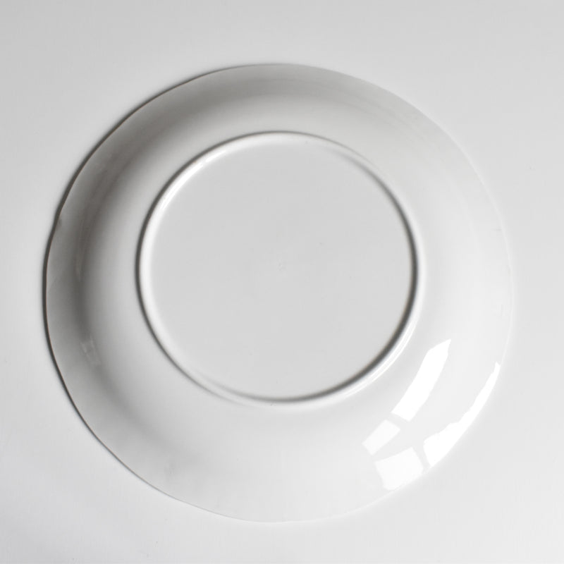 Vintage Plate, Digoin & Sarreguemines, White Floral Rim B
