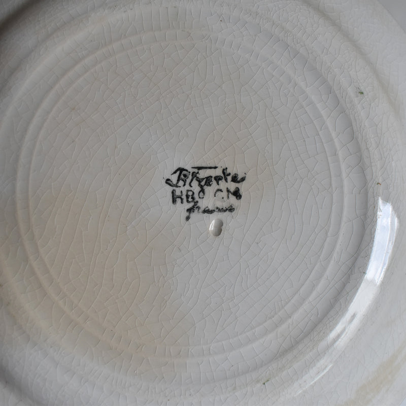 Vintage Dessert Plate HBCM (Creil et Montereau) Bizerte D
