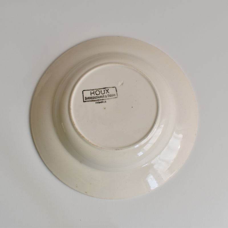 Vintage Deep Plate Digoin & Sarreguemines Houx (Holly) E