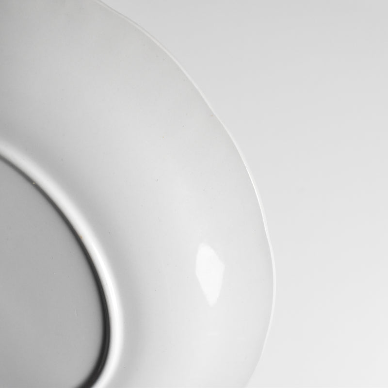 Vintage Plate, Digoin & Sarreguemines, White Floral Rim B