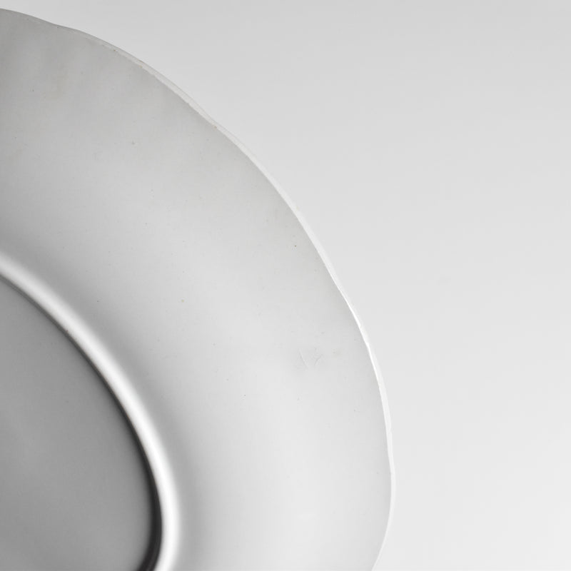 Vintage Plate, Digoin & Sarreguemines, White Floral Rim B