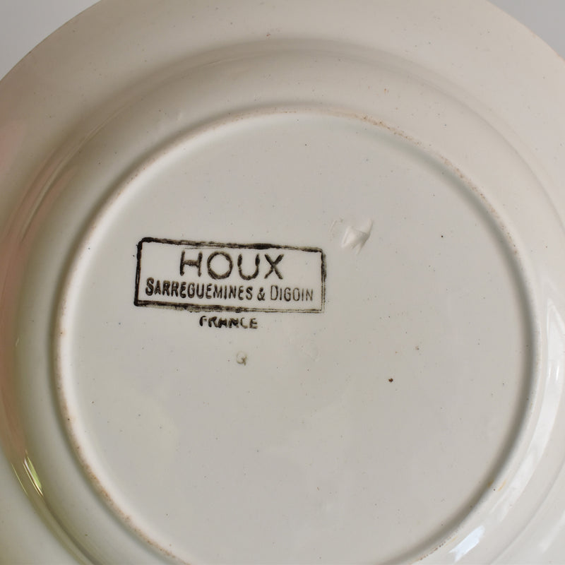 Vintage Deep Plate Digoin & Sarreguemines Houx (Holly) E