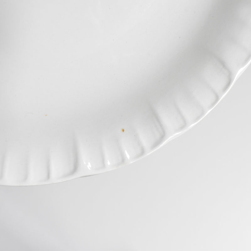 Vintage Plate, Digoin & Sarreguemines, White Floral Rim B
