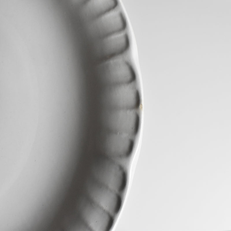 Vintage Plate, Digoin & Sarreguemines, White Floral Rim B