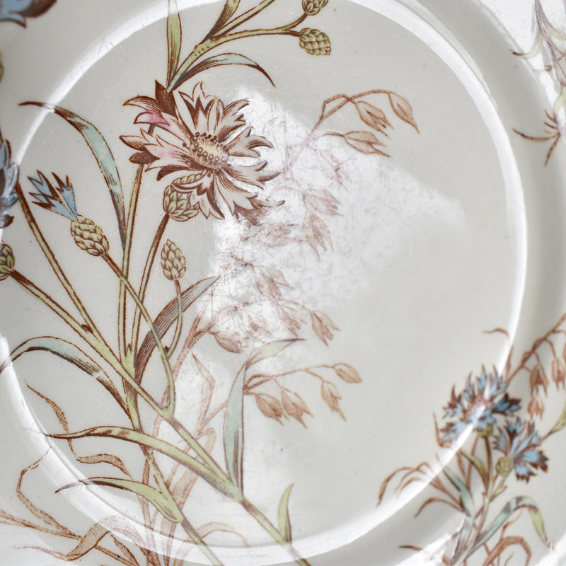 Antique Dessert Plate K&G Luneville Bleuet