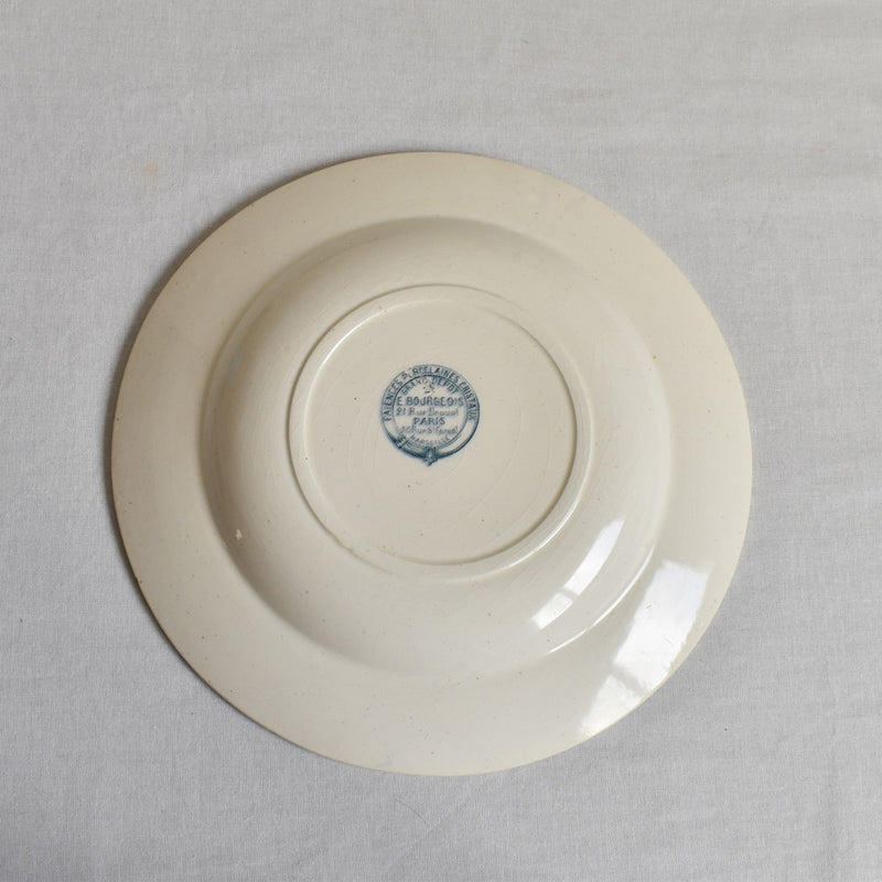 Antique Deep Plate - E. Bourgeois C