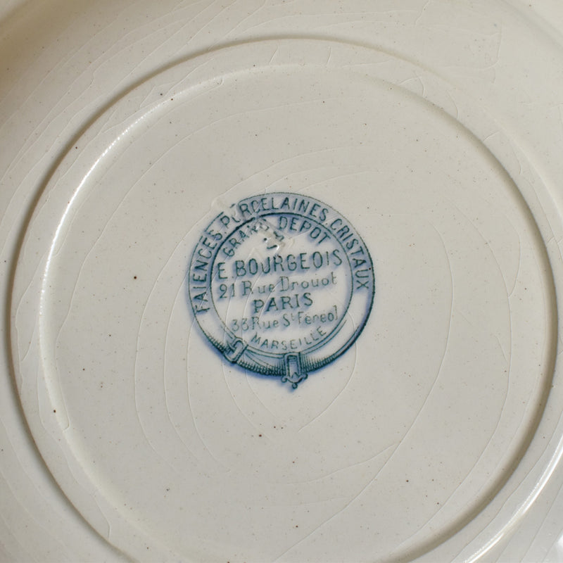 Antique Deep Plate - E. Bourgeois C