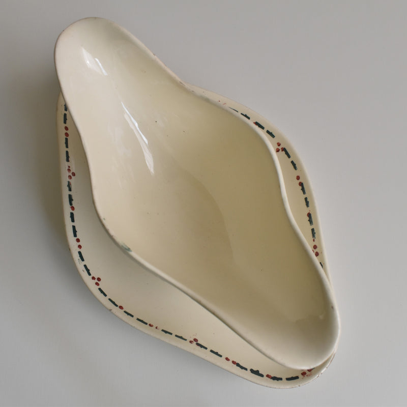 Antique Sauce Boat - Choisy le Roi - Houx (Holly)