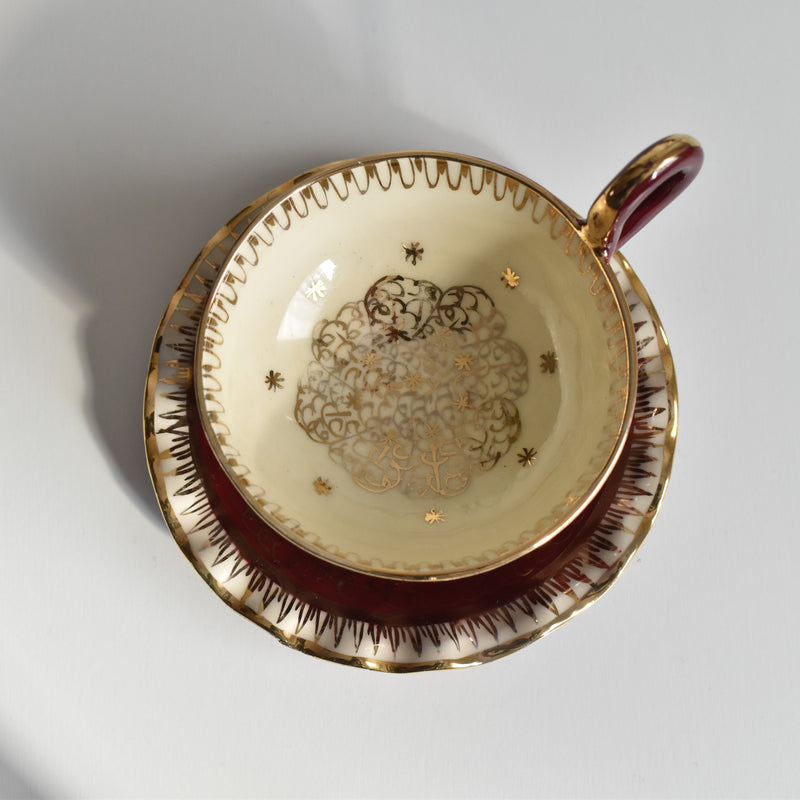 ア.ドラサンヴァル A.Dressinval コーヒーカップ＆ソーサー Red B