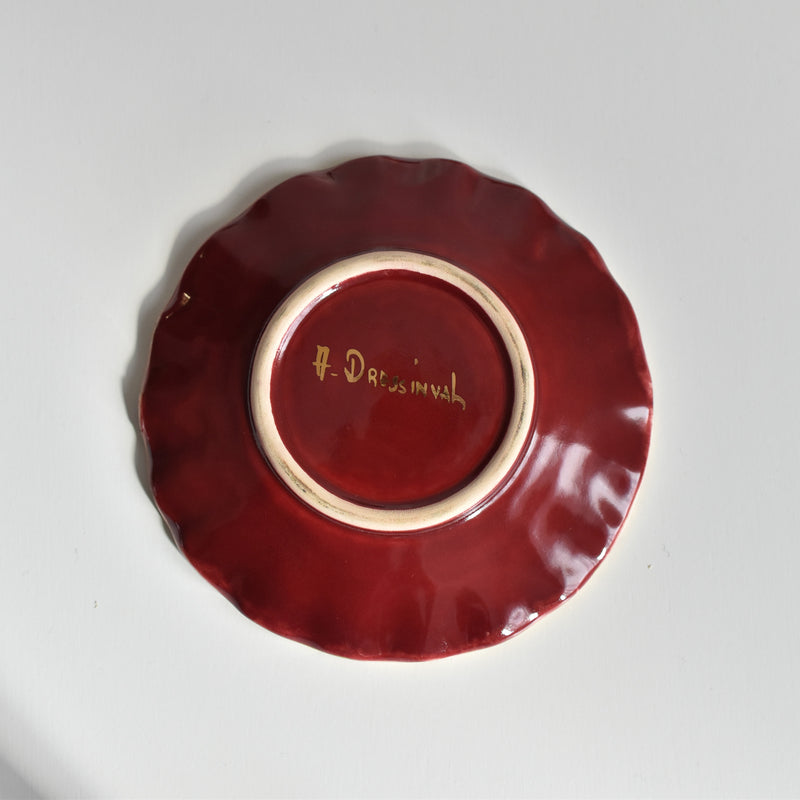 ア.ドラサンヴァル A.Dressinval コーヒーカップ＆ソーサー Red B