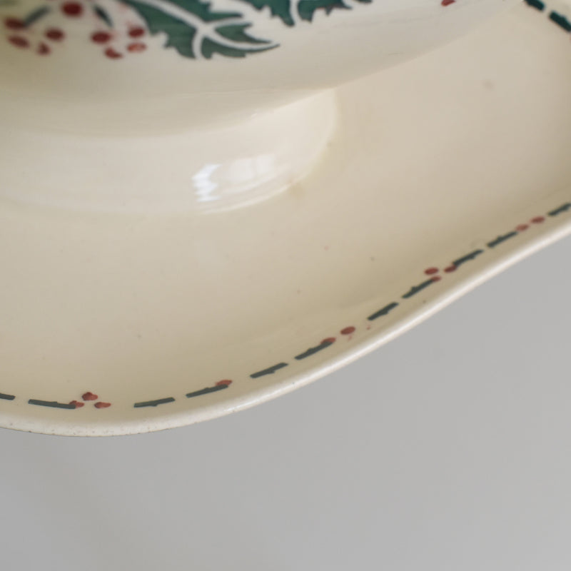 Antique Sauce Boat - Choisy le Roi - Houx (Holly)