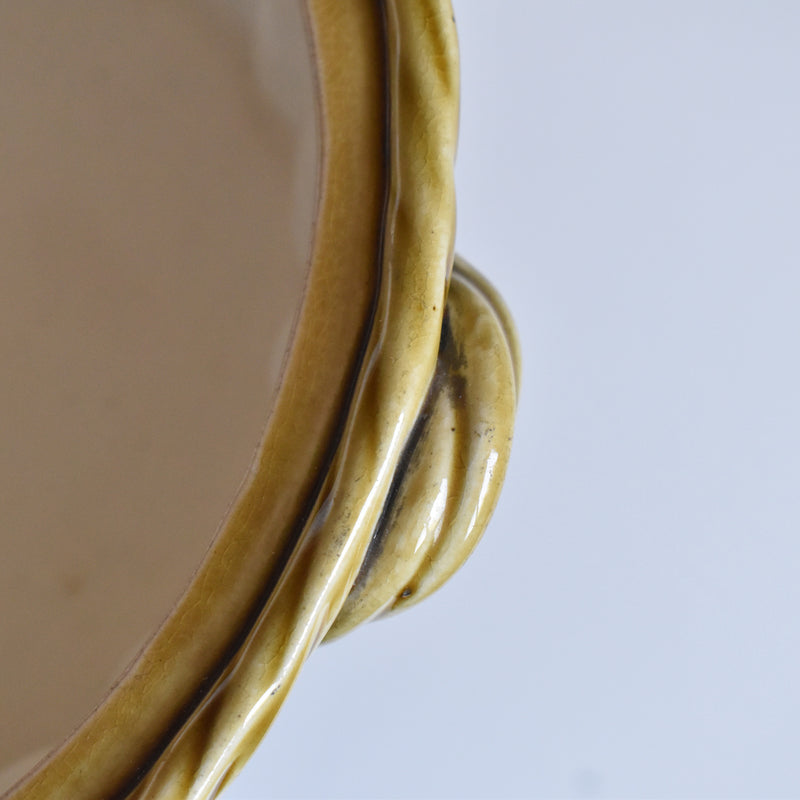 Vintage Barbotine Basket, Digoin & Sarreguemines, Fraises