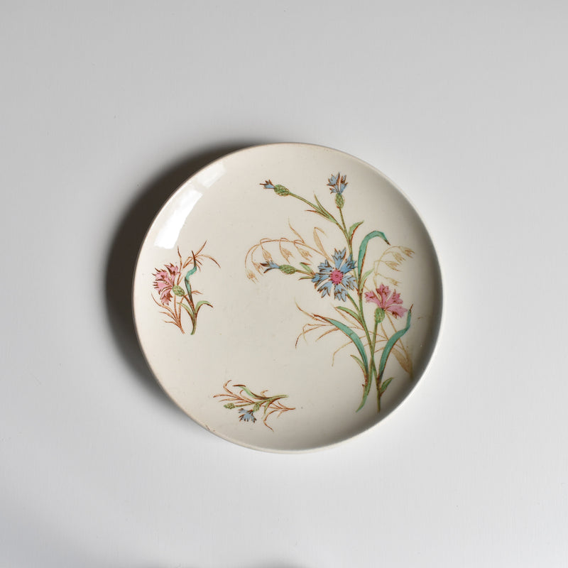 Antique cup and saucer K&G Luneville Bleuet A