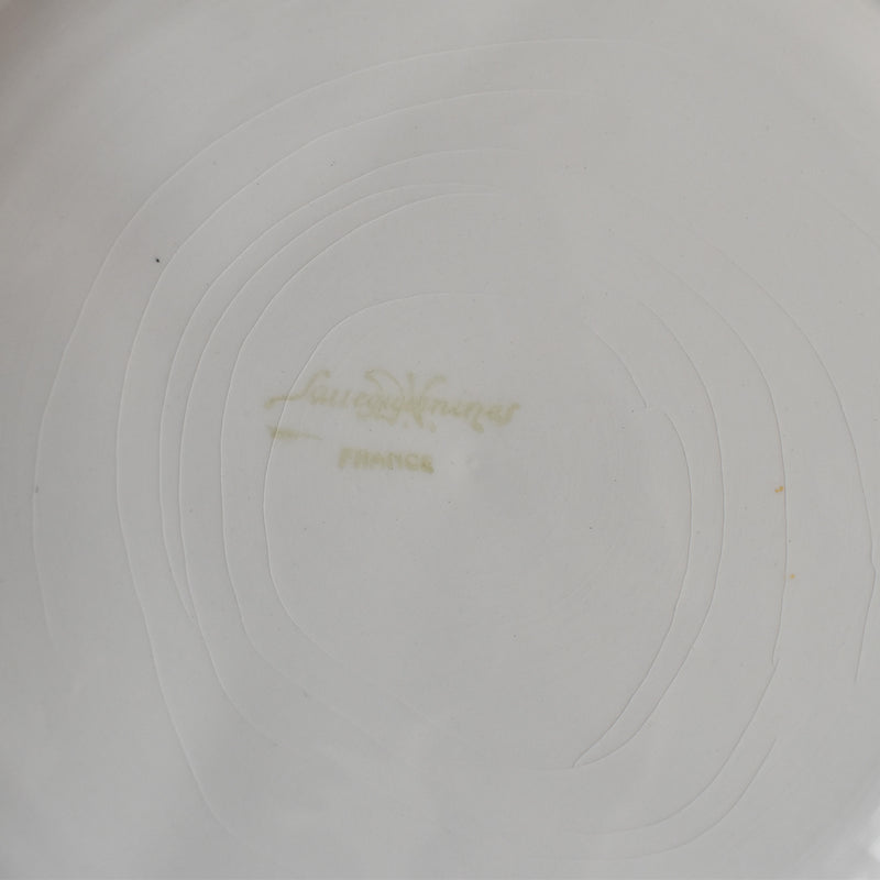 Vintage Fondue Plate Digoin & Sarreguemines White A