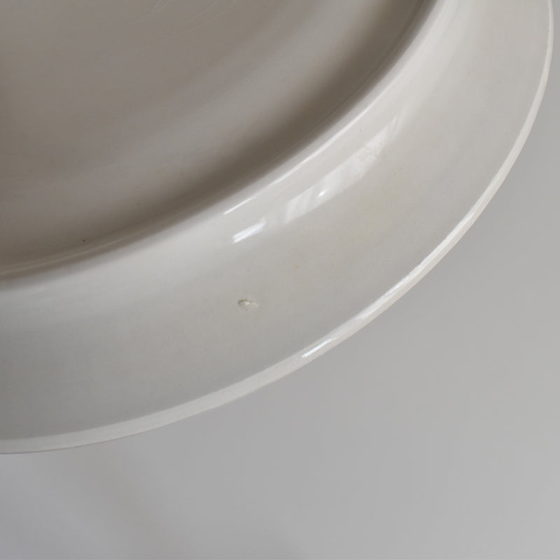 Vintage Fondue Plate Digoin & Sarreguemines White A
