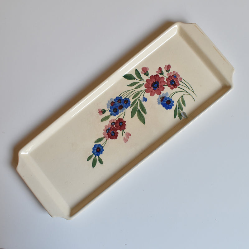 Vintage Rectangular Cake Platter, Digoin & Sarreguemines, Aigueperse