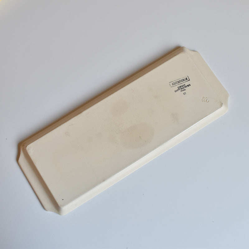 Vintage Rectangular Cake Platter, Digoin & Sarreguemines, Aigueperse
