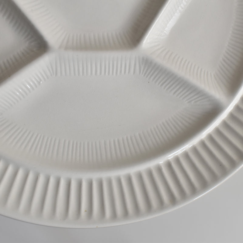 Vintage Fondue Plate Digoin & Sarreguemines White A