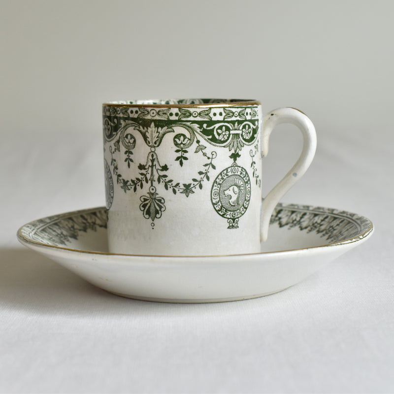 Antique Cup & Saucer Badonviller Empire D