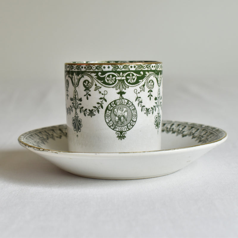 Antique Cup & Saucer Badonviller Empire D