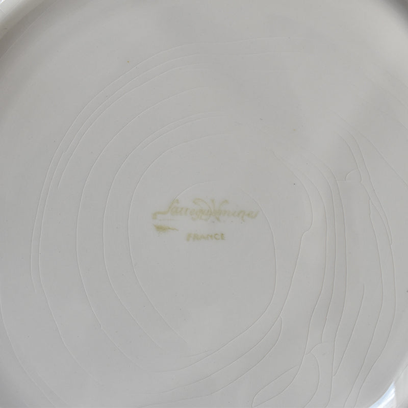 Vintage Fondue Plate Digoin & Sarreguemines White B